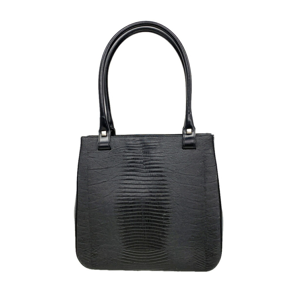 Salvatore Ferragamo Leather Tote Bag, Black, Women's